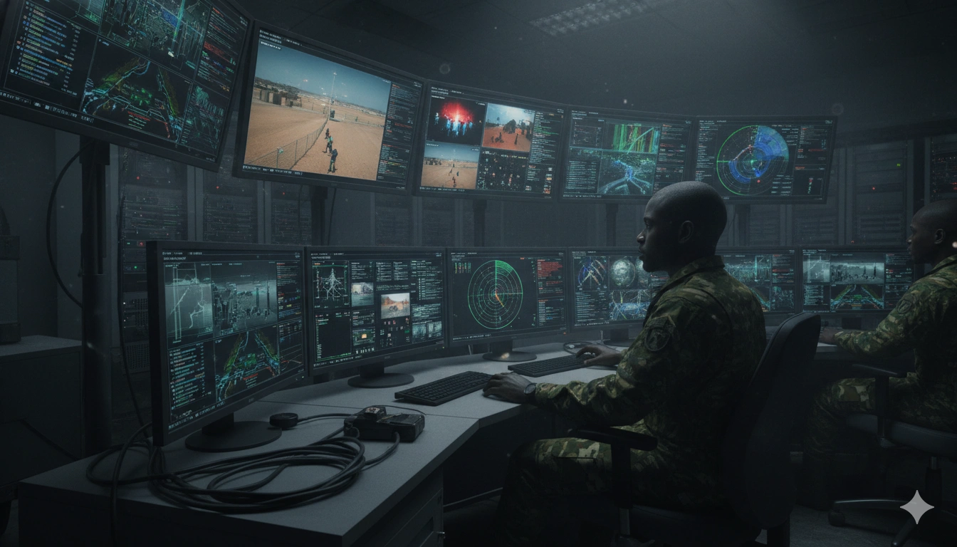 Military control room console - OnePWS