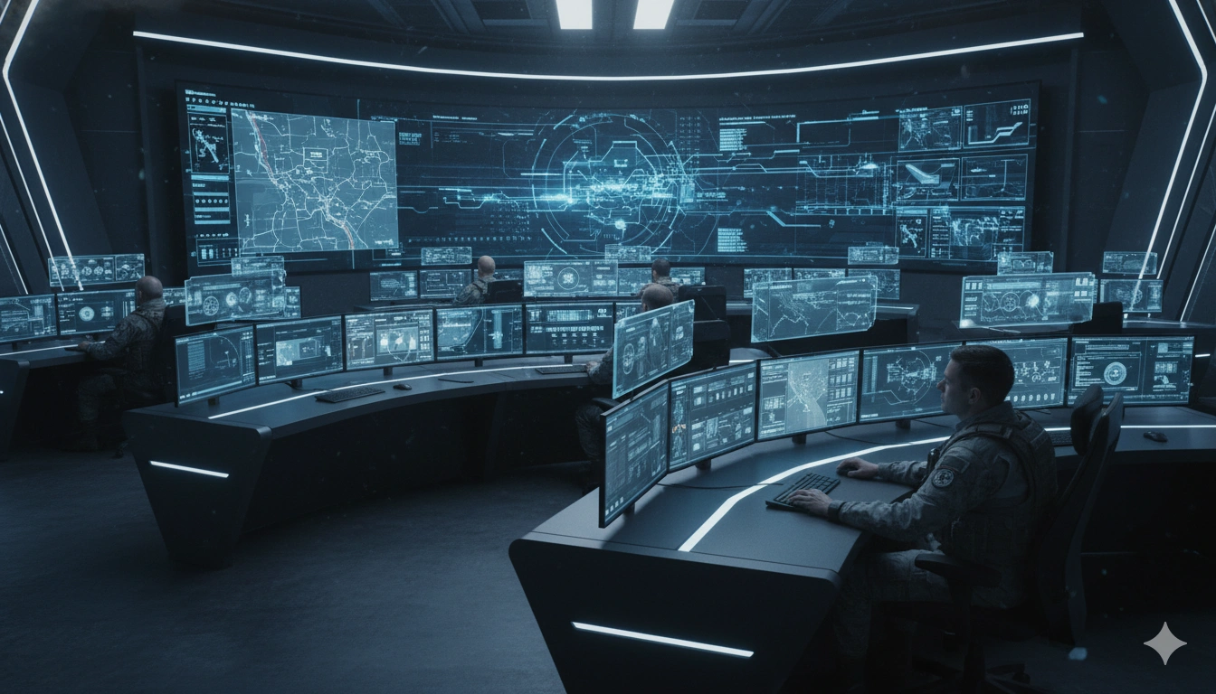 Military control room console OnePWS