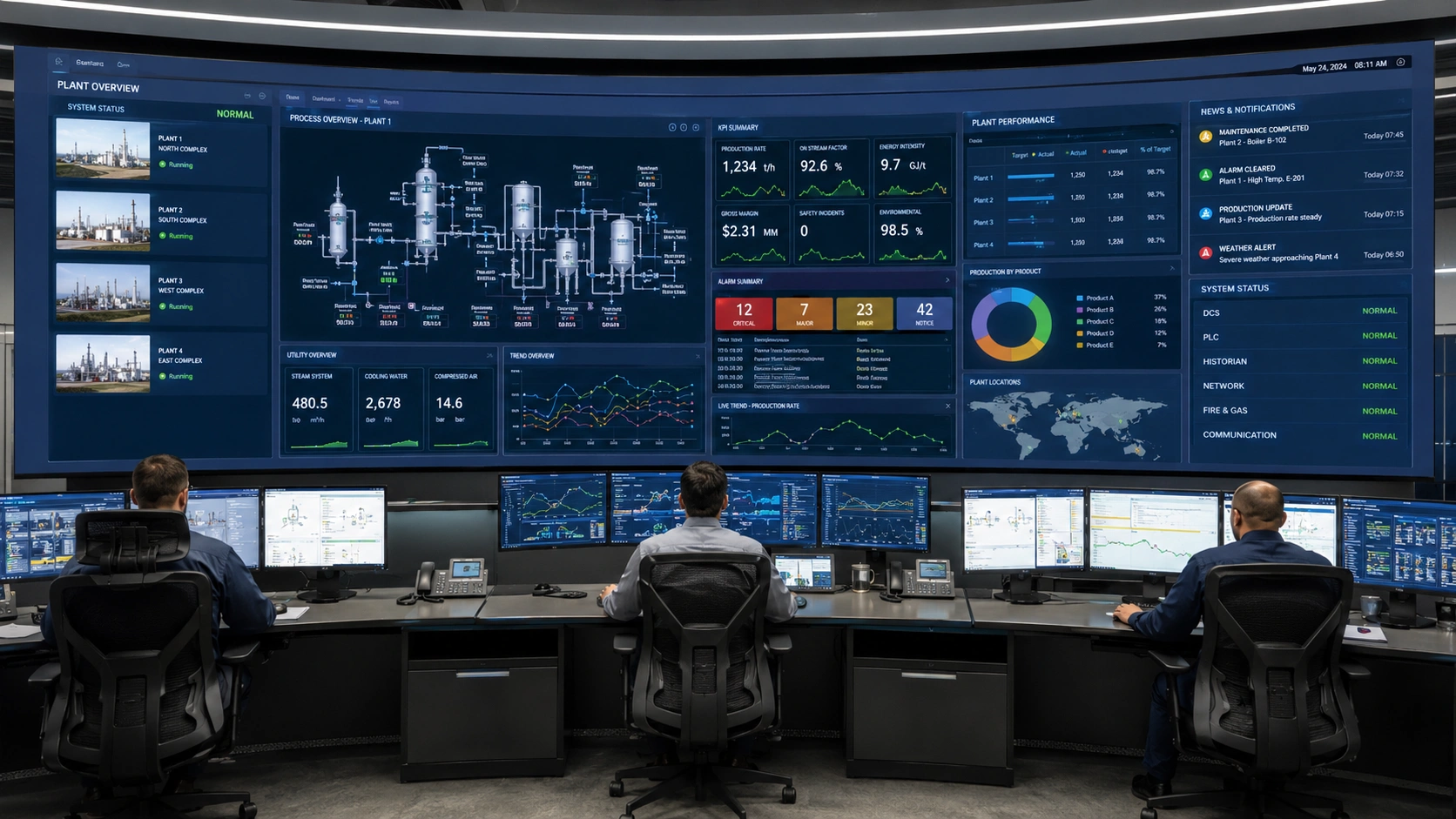 Real-time plant data visualization
