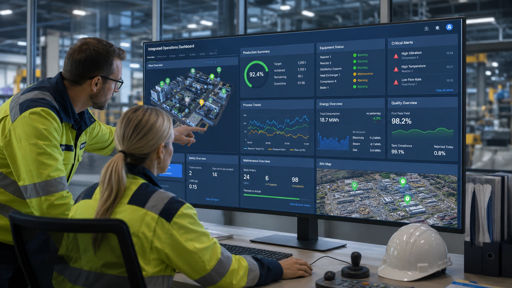 Integrated industrial dashboards